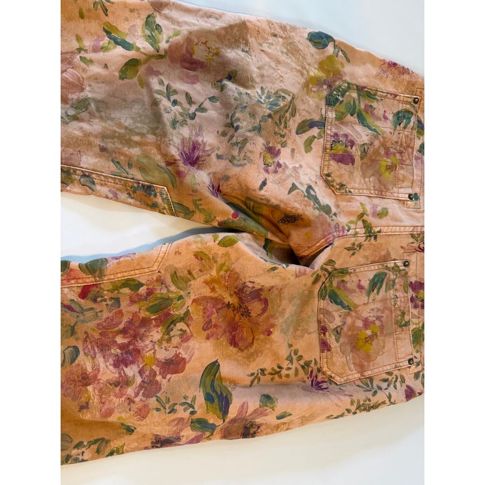 Pilcro Anthropologie Wanderer Straight Leg Jeans Women 30 Cottage Floral Rose - Picture 14 of 16